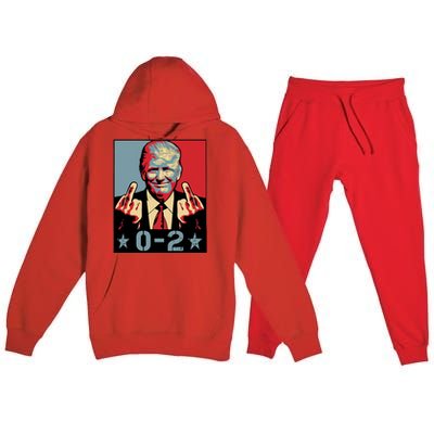 0 2 Funny Trump 2024 Premium Hooded Sweatsuit Set