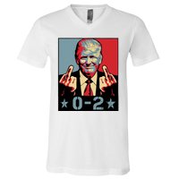 0 2 Funny Trump 2024 V-Neck T-Shirt