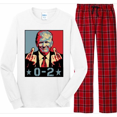 0 2 Funny Trump 2024 Long Sleeve Pajama Set