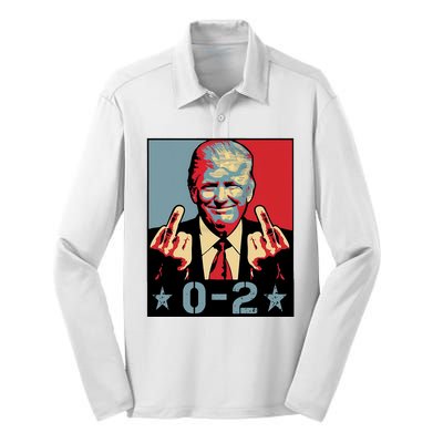 0 2 Funny Trump 2024 Silk Touch Performance Long Sleeve Polo