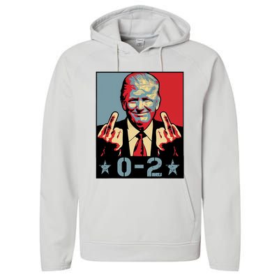 0 2 Funny Trump 2024 Performance Fleece Hoodie