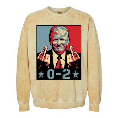 0 2 Funny Trump 2024 Colorblast Crewneck Sweatshirt