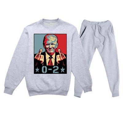 0 2 Funny Trump 2024 Premium Crewneck Sweatsuit Set