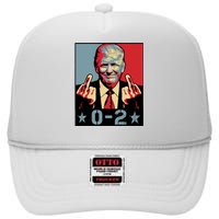 0 2 Funny Trump 2024 High Crown Mesh Back Trucker Hat