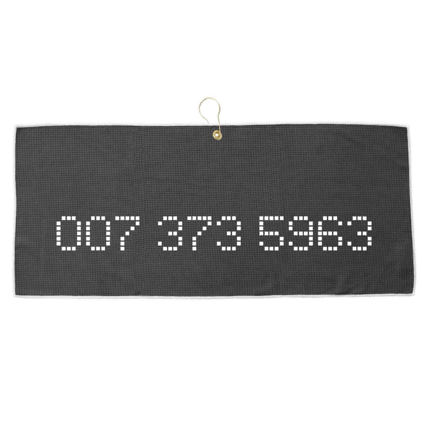 007 373 5963 Famous 90s Video Game Codes Large Microfiber Waffle Golf Towel