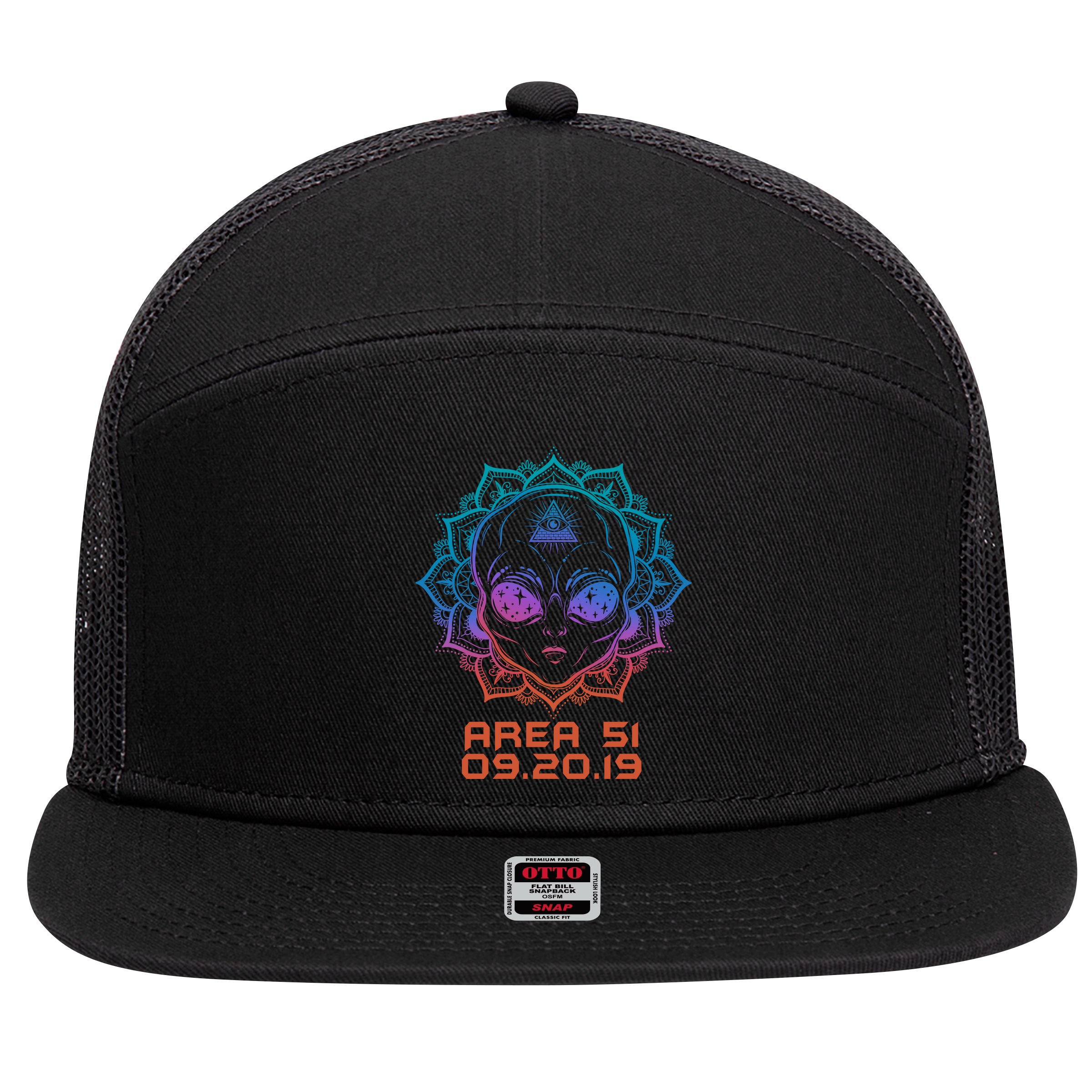 09.20.19 Area 51 7 Panel Mesh Trucker Snapback Hat