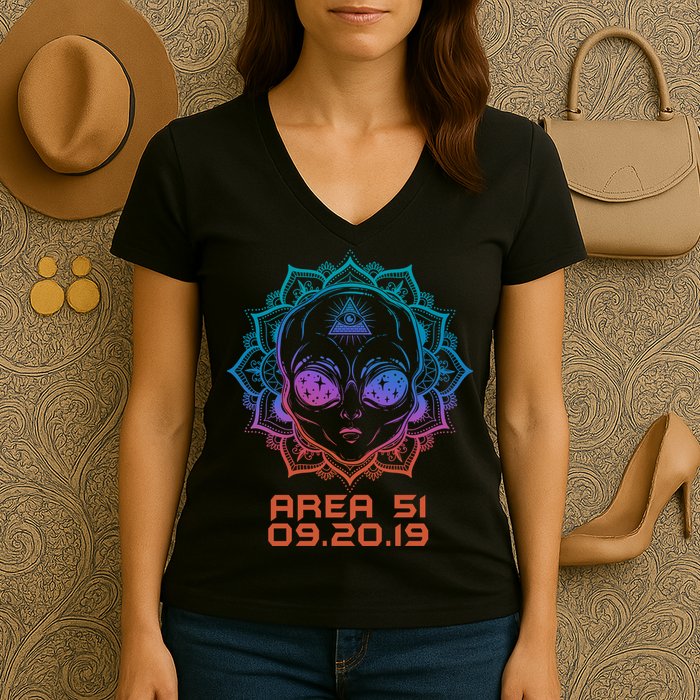 09.20.19 Area 51 Women's V-Neck T-Shirt