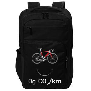 0g Co2 / Km Bicyle Smile Cyclist Bicycle Cycling Art Gift Impact Tech Backpack