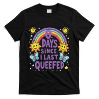 0 Days Since I Last Queefed Queef Funny Queefed Embarrassing T-Shirt
