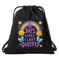 0 Days Since I Last Queefed Queef Funny Queefed Embarrassing Drawstring Bag