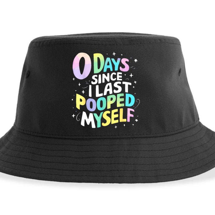 0 Days Since I Last Pooped Myself Sustainable Bucket Hat