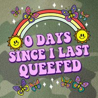 0 Days Since I Last Queefed Rainbow Funny Legacy Tie Dye Trucker Hat