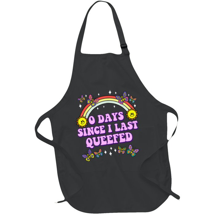 0 Days Since I Last Queefed Rainbow Funny Full-Length Apron With Pockets
