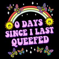 0 Days Since I Last Queefed Rainbow Funny Full-Length Apron With Pockets