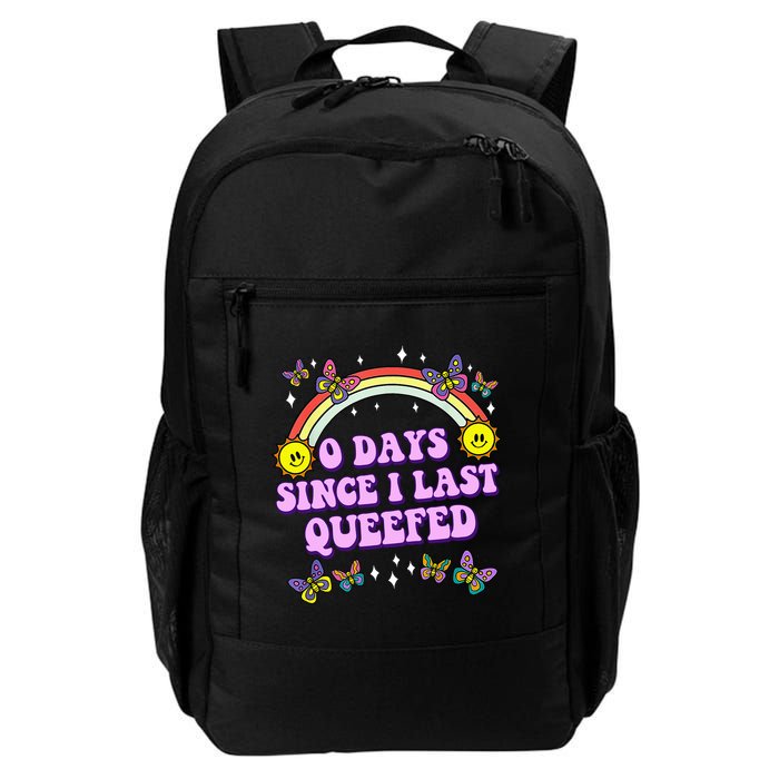 0 Days Since I Last Queefed Rainbow Funny Backpack