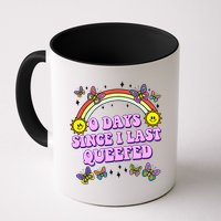 0 Days Since I Last Queefed Rainbow Funny Mug