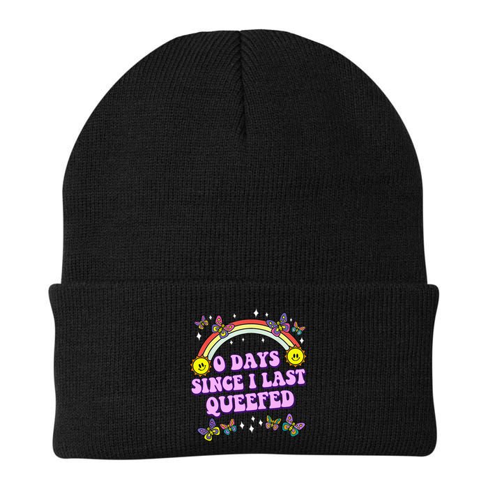 0 Days Since I Last Queefed Rainbow Funny Beanie