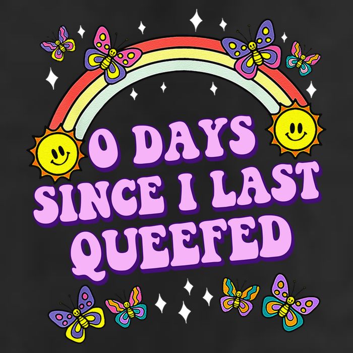 0 Days Since I Last Queefed Rainbow Funny Beanie