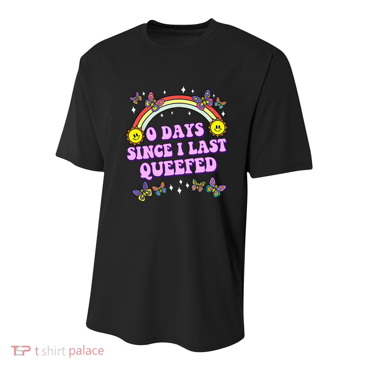 0 Days Since I Last Queefed Rainbow Funny Youth Performance Sprint T-Shirt