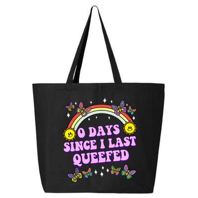 0 Days Since I Last Queefed Rainbow Funny 25L Jumbo Tote