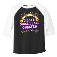 0 Days Since I Last Queefed Rainbow Funny Toddler Fine Jersey T-Shirt