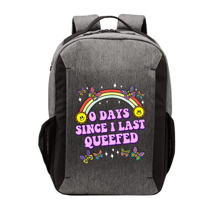 0 Days Since I Last Queefed Rainbow Funny Vector Backpack