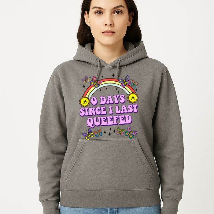 0 Days Since I Last Queefed Rainbow Funny Hoodie