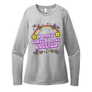 0 Days Since I Last Queefed Rainbow Funny Womens CVC Long Sleeve Shirt