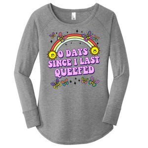 0 Days Since I Last Queefed Rainbow Funny Women's Perfect Tri Tunic Long Sleeve Shirt