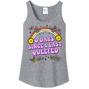 0 Days Since I Last Queefed Rainbow Funny Ladies Essential Tank