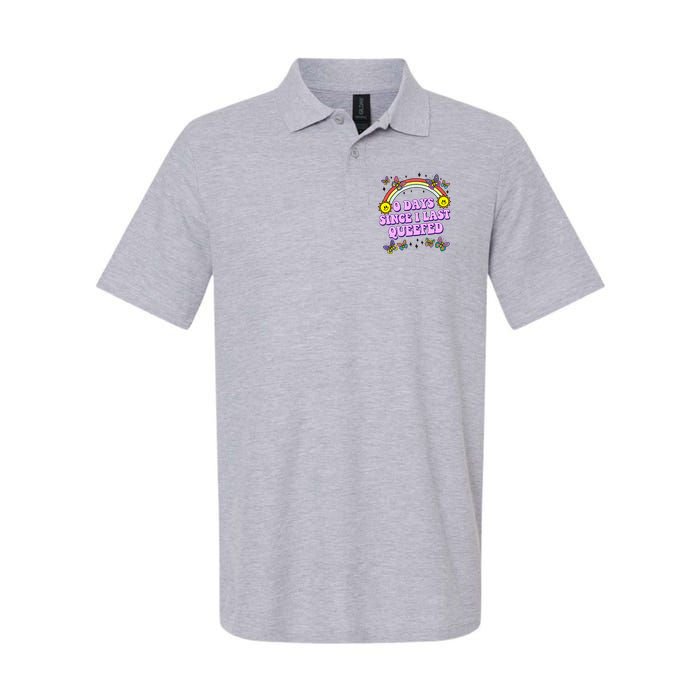 0 Days Since I Last Queefed Rainbow Funny Polo