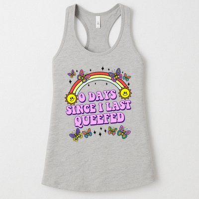 0 Days Since I Last Queefed Rainbow Funny Womens Tank Top