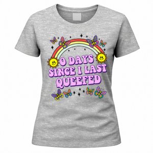 0 Days Since I Last Queefed Rainbow Funny Women's T-Shirt