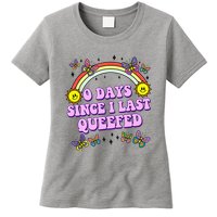 0 Days Since I Last Queefed Rainbow Funny Womens T-Shirt