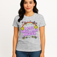 0 Days Since I Last Queefed Rainbow Funny Womens T-Shirt