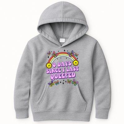 0 Days Since I Last Queefed Rainbow Funny Kids Hoodie