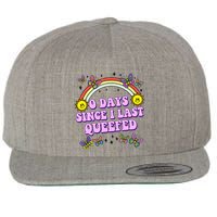 0 Days Since I Last Queefed Rainbow Funny Wool Snapback Cap