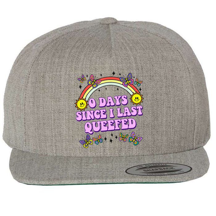0 Days Since I Last Queefed Rainbow Funny Wool Snapback Cap