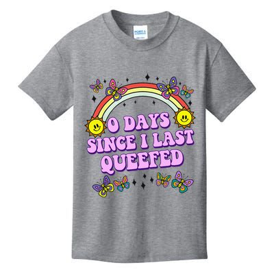0 Days Since I Last Queefed Rainbow Funny Kids T-Shirt