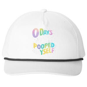 0 Days Since I Last Pooped Myself Gift Snapback Five-Panel Rope Hat