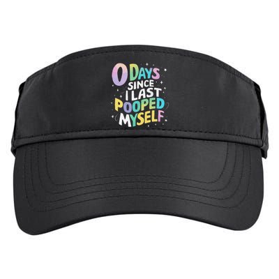 0 Days Since I Last Pooped Myself Gift Adult Drive Performance Visor