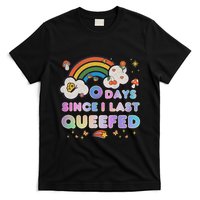 0 Days Since I Last Queefed Funny Queefed Embarrassing T-Shirt