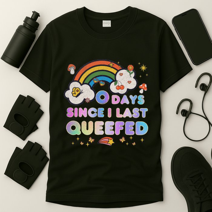0 Days Since I Last Queefed Funny Queefed Embarrassing T-Shirt