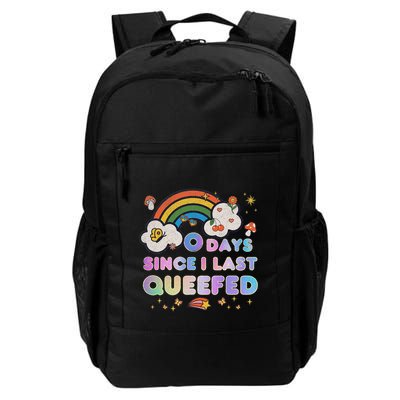 0 Days Since I Last Queefed Funny Queefed Embarrassing Daily Commute Backpack