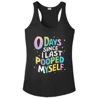 0 Days Since I Last Pooped Myself Ladies PosiCharge Competitor Racerback Tank