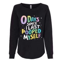 0 Days Since I Last Pooped Myself Womens California Wash Sweatshirt