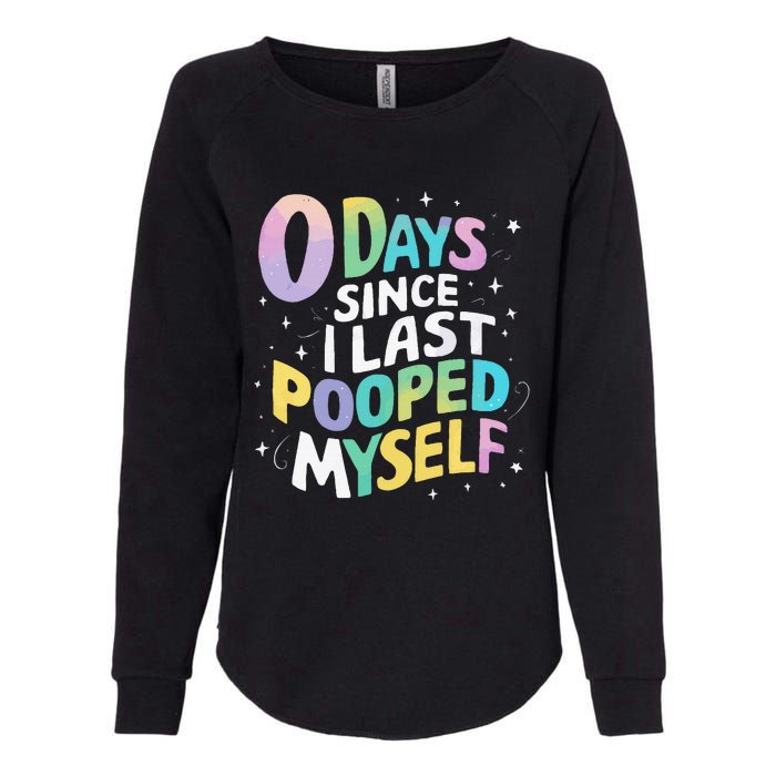 0 Days Since I Last Pooped Myself Womens California Wash Sweatshirt