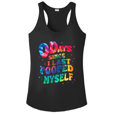 0 Days Since I Last Pooped Myself Ladies PosiCharge Competitor Racerback Tank