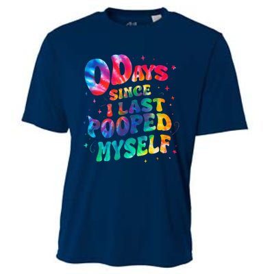 0 Days Since I Last Pooped Myself Cooling Performance Crew T-Shirt