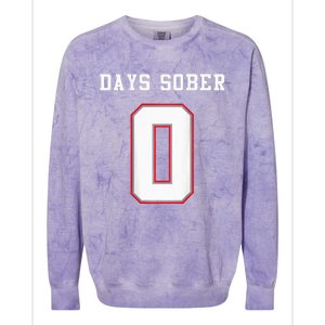 0 Days Sober Jersey Drinking Alcohol Lover Colorblast Crewneck Sweatshirt